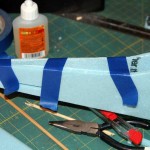 Gluing the fuselage top in place
