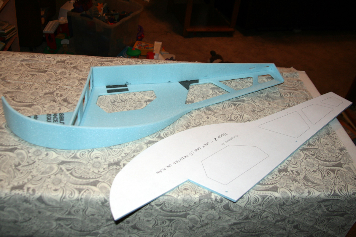 Getting ready to glue the 2nd half of the fuselage in place
