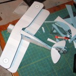 A quick test fit of the parts cut out of foam